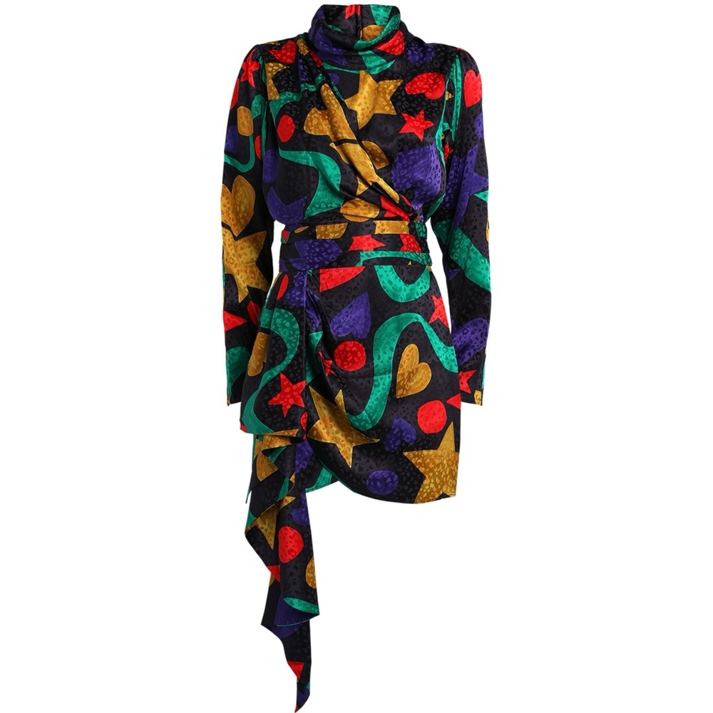 Ronny Kobo multi Yarden Star Print Midi Dress in size Medium